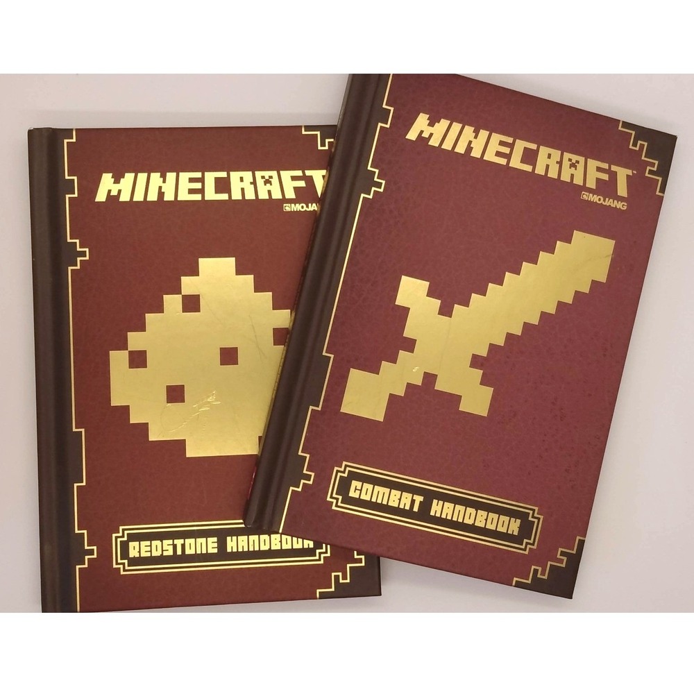 RETRO Minecraft Handbooks‎ Combat and Redstone Hardcover Guide Set Gaming Decor